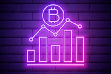 cryptocurrencies-going-up-icon-elements-of-bitcoin-blockchain-in-neon-style-icons-simple-icon-for-websites-web-design-mobile-app-info-graphics-isolated-on-brick-wall-vector